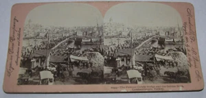 Turkey. Galata Bridge. Galata Köprüsü. Constantinople. Undervood Photo. 1900. - Imagen 1 de 1