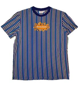 NWT: Nickelodeon T-shirt: Embroidered Splat Design: Vertical Striped: Large - Picture 1 of 6