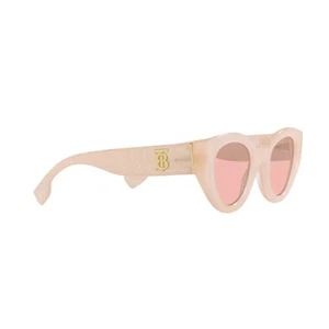 BRAND NEW Burberry Women's Meadow Pink Round 100% UV Italy Meadow Sunglasses - Picture 1 of 8