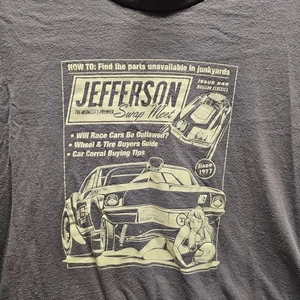 Jefferson Swap Meet Mens T Shirt Size 2XL Gray Heavy Crew Pin-Up Girl - Bild 1 von 6