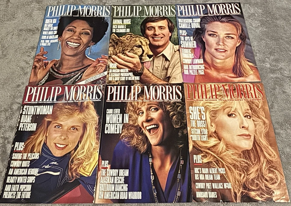 Philip Morris: 6 Magazine Lot: Winter 1988/ 1989 1990 Spring 1992 Vintage RARE - Image 1 of 4