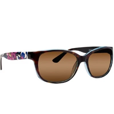 Vera Bradley Nuevas Gafas de Sol Rheba Violeta Africanas Marco Cuadrado 55mm Ancho de Lente Foto 1 de 4