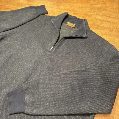 Suéter Loro Piana Roadster Cremallera 100% Cachemira Carbón Negro Azul Oscuro 52 TAL CUAL Foto 1 de 4