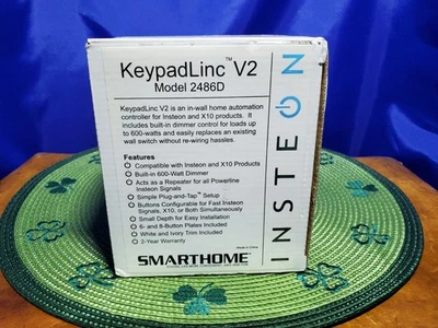 Nuevo Interruptor Atenuador Teclado Smarthome INSTEON Teclado Linc Modelo 2486D 6 Y 8 Botones Foto 1 de 4