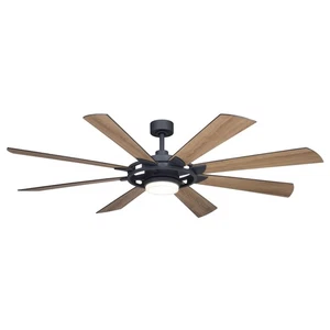 Burlington - 8 Blade Ceiling Fan with Light Kit In Farmhouse Style-15 Inches - Picture 1 of 1