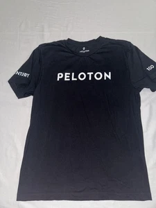 Men's Peloton 100 Century Cycling Biking Black Short Sleeve T-Shirt Size Small - Picture 1 of 3