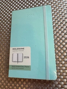 NEU MOLESKINE WÖCHENTLICHES NOTIZBUCH TAGEBUCH PLANER 2026 12 MONATE Aquamarin HARTVERKAUF - Bild 1 von 1