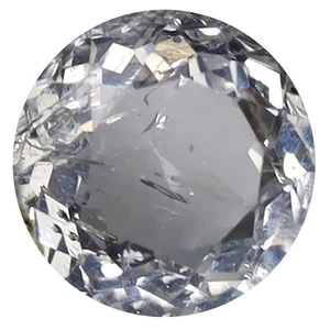 1,10 ct hübscher Rundschliff (7 x 7 mm) unbeheizt weißer Aquamarin Natur Edelstein - Bild 1 von 1