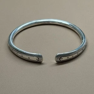 Pure S999 Silver Chinese Belt Bracelet Bangle 42g 7.5 Inch - Picture 1 of 9