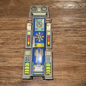 Vintage 80's Flomo Blue Robot Pencil Case Box, Rare KF-G770 (Missing Parts) - Picture 1 of 8