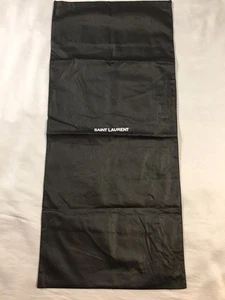 Sacchetto antipolvere Saint Laurent 33x15 pollici nero con coulisse fodera bianca - Foto 1 di 8