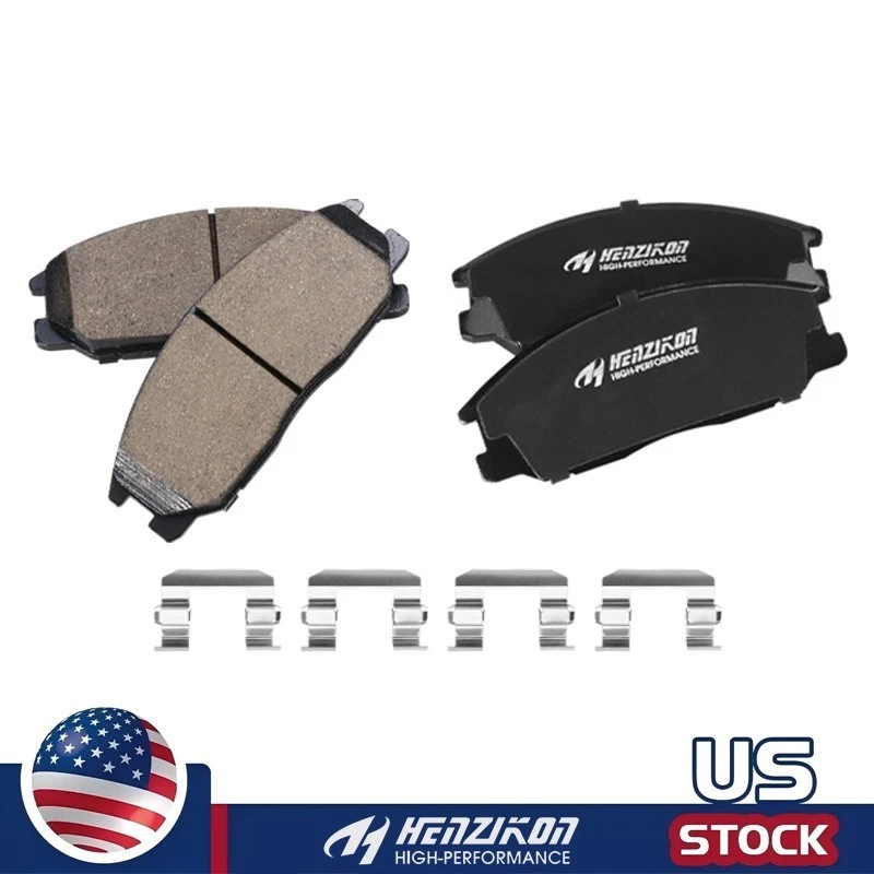 Juego de pastillas de freno delanteras de cerámica P-864 con hardware para Hyundai Santa Fe 2001-2006 Foto 1 de 4