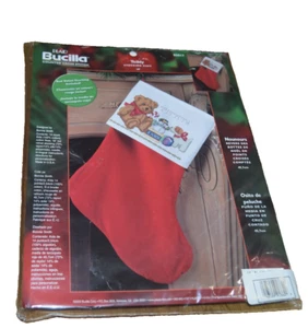 2003 Bucilla Counted Cross Stitch TEDDY Stocking kit Designed by Bonnie Smith - Picture 1 of 4