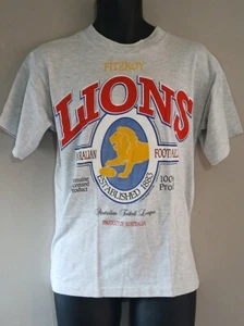Fitzroy Lions Football Club Vintage 90's T-shirt Size Small Full Boar - Picture 1 of 8