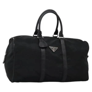 PRADA Boston Tasche Nylon schwarz silber authentisch bs24004 - Bild 1 von 24
