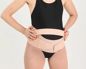 MATERNITY BELT BREATHABLE ABDOMINAL BINDER BACK PELVIC SUPPORT PREGNANT Beige OS - Picture 1 of 1