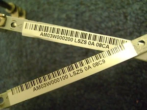 HP DV7-1240US Hinges Brackets (Left & Right)  Set - AM03W000100 AM03W000200 - Picture 1 of 6