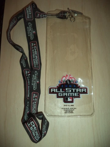 2003 MLB All Star Game Chicago White Sox Ticket Lanyard With Pin Cover