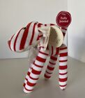 Bestever Candy Cane Puppy Dog Fully Jointed Legs Soft Plush Holiday Gift 7"