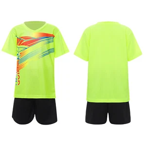 Kids Boys Outfit Elastic Waistband Shorts Football Jerseys Short Sleeve Soccer - Picture 1 of 89