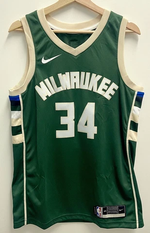Nike Milwaukee Bucks Giannis Antetokounmpo Swingman Basketball Jersey Mens M New Cover