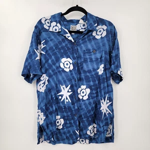 Russ Sport Co Men's Medium Hawaiian Waikiki Hawaii Aloha Short Sleeve Shirt VNTG - Picture 1 of 7