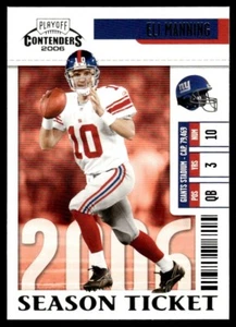 2006 Playoff Contenders Season Ticket Eli Manning #64 - Picture 1 of 2
