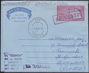 GB FUNCHAL MADEIRA 1968 Paquebot Cover SS UGANDA...........................B5513 - Bild 1 von 1