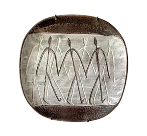 Rare Nancy Wickham Design Technics Modernist Studio Pottery Wall Plate - Picture 1 of 4