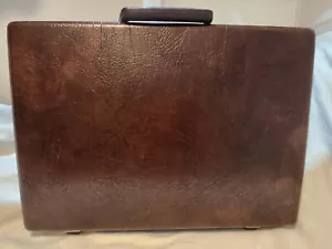 Vintage Samsonite Classic 100 Hardshell Dark Brown Slim Briefcase Free Shipping - Picture 1 of 8