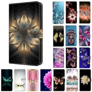 Flip Painted Card Wallet Stand Cover Case For A03s A12 A13 A14 A21S A22 - Picture 1 of 32