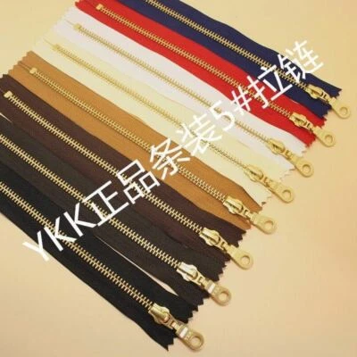 YKK NO 5# Brass Zip Zipper Closed End Metal Heavyweight Jacket Puller 20cm DIY - Image 1 of 3