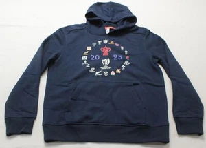France Rugby Boy's Official Long Sleeve 20 Unions Hoodie ZS6 Blue Size: 12 NWT - Picture 1 of 5