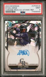 2023 Bowman Chrom Dyan Jorge Atomrefraktor Auto/100 PSA 9 - Bild 1 von 2