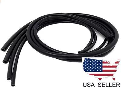 4,6,8,10mm Inner Diameter HighPerformance Automotive Silicone Vacuum Tube(Black) - Image 1 of 4