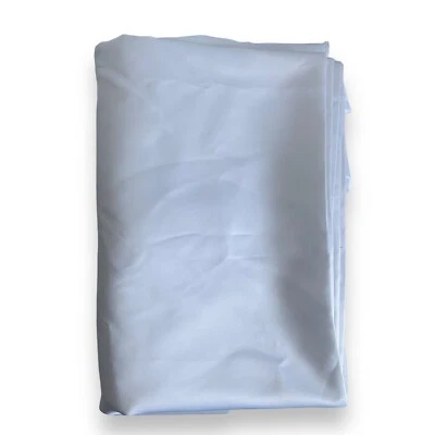 White Satin Material 59 x 65 inches Fabric Bridal Sheen Sewing Crafting Plain - Image 1 of 3