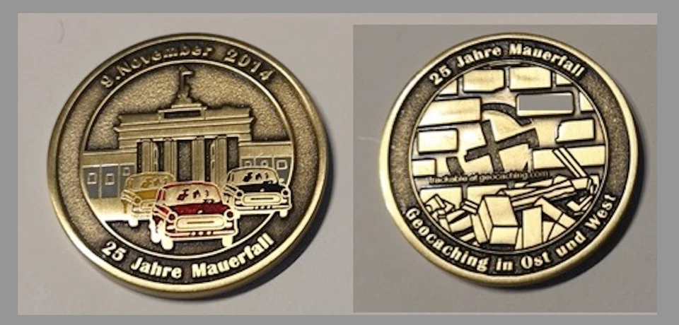 GEOCOIN : Couleur :  25 JAHRE MAUERFALL - Photo 1/1