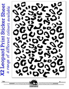 Hojas A4 x2 Estampado Leopardo Calcomanías Vinilo Pegatinas Coche Pared Vidrio Artesanía Arte - Imagen 1 de 2