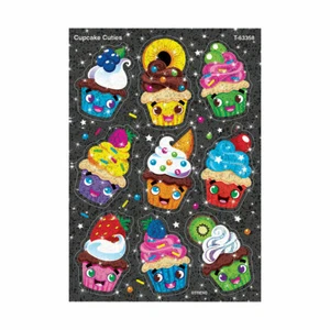 Cupcake Cuties Cake Sparkle Reward Stickers - Ideal Party Favours, Gifts, Prizes - Picture 1 of 2