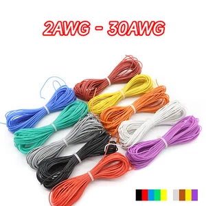 Stranded Automotive Equipment Flexible Silicone Wire Hookup Cable 2AWG to 30AWG - Picture 1 of 15