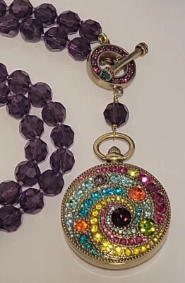 Reloj Collar Reversible Heidi Daus 36" Timing is Everything Cristales Swarovski Foto 1 de 4