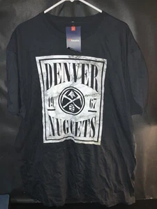 Fanatics Branded Denver Nuggets Black Court Vision T-Shirt-2XL-T5 - Picture 1 of 4