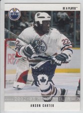 2002-03 BAP MEMORABILIA ANSON CARTER #25 TORONTO FALL EXPO /10 Be a Player Oiler