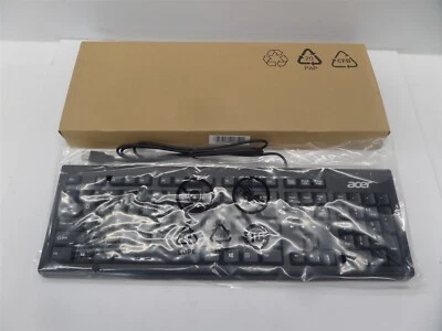 Acer PR1101U Full Size Slim Wired USB Keyboard - Black - Image 1 of 4