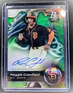 Reggie Crawford 2023 Bowman Platinum Auto Green /99 San Francisco Giants - Picture 1 of 3