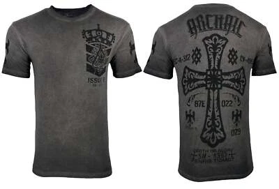 Camiseta para hombre Archaic by Affliction ácido frío cruzado motociclista S-5XL Foto 1 de 4