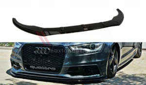 For Audi A6 C7 S-Line Front Diffuser Diffusor V1 Maxton Design Gloss Black - Picture 1 of 4