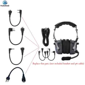 Steckerkabel für Rauschunterdrückung Luftfahrt Headset PTT Mikrofon Lautsprecher Pilot Kopfhörer - Bild 1 von 13