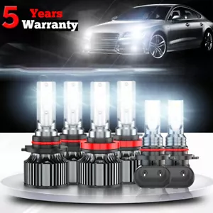 For Ram 1500 2013 2014 2015 w/Projector LED Bulbs Combo Headlights Fog Light 6x - Foto 1 di 24