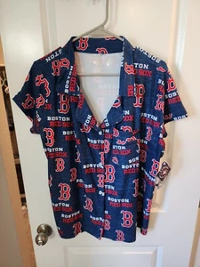 Camicetta camicia donna Boston Red Sox taglia 2XL MLB concept merce originale - Foto 1 di 9